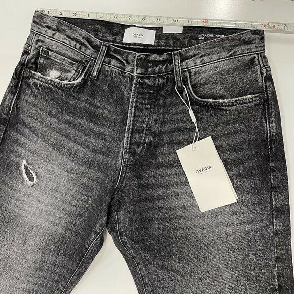 Ovadia & Sons New York Men's Straight Taper Jeans 003 Black Denim Size 32 NWT - Picture 11 of 12